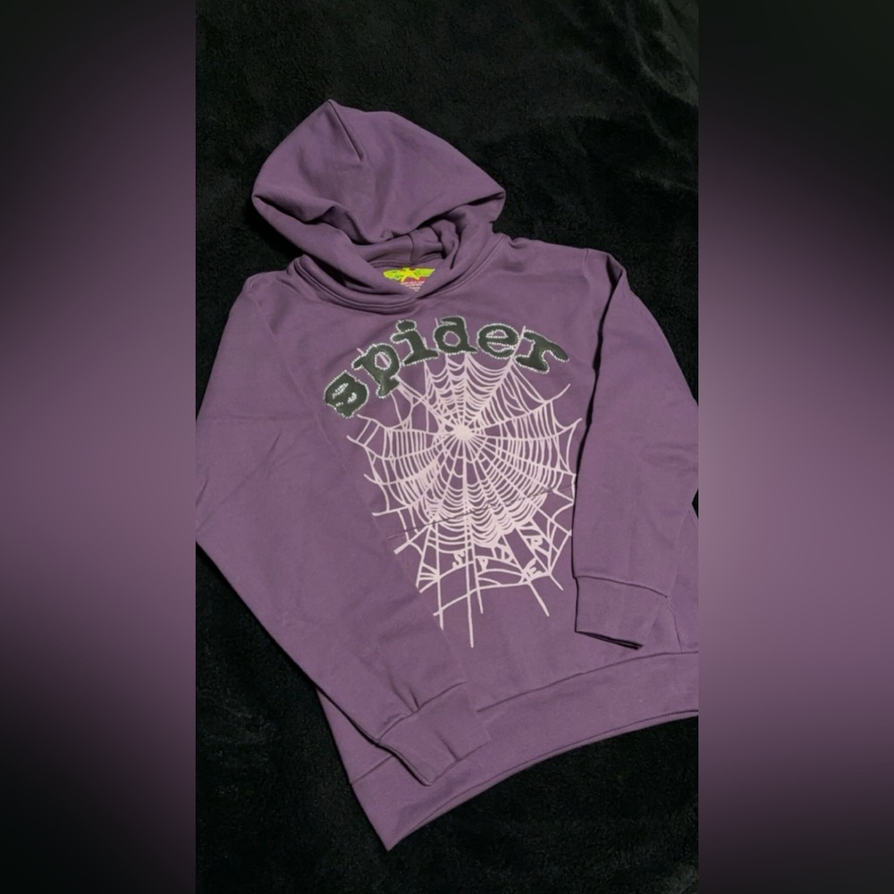 Purple FnF Sp5der Hoodie